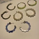 Lot Of 4 Women’s Hoop Costume Earrings Pierced Mix Photo 3