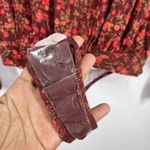 Free People Intimately Kaya Print Cutout Bodysuit Chocolate Combo Womens Medium Red Photo 7