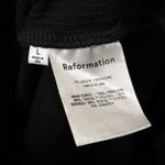 Reformation  Black Knit Ribbed Ashlee Midi Dress Size Large Photo 6