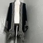 Ellison  Black and White Fringe Cardigan Photo 6