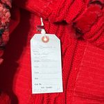 Sheared Dyed Real Rex Rabbit Fur Cable Knit Wool Sweater Jacket Size 8 Womens Red Photo 13
