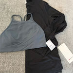 NWT Lululemon Ultralight Hip Length Long Sleeve and Flow Y Wrap Bra Photo 0