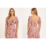 Women's love, fire Pink Floral Crop Top 1X Photo 1