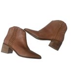 Lucky Brand  Womens Cosmio Western Booties Brown Leather Block Heel size 8.5M Photo 2