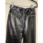 Topshop Patent Faux Leather Pants Silver Hardware Sz 2 USA  Photo 3