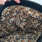 Large Black vegan Leather Shoulder Bag side pockets tassel zipper Photo 9