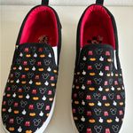 Disney  Black Slip-Ons with Mickey Icons excellent condition size 9 Photo 0