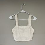 Madewell NWOT Linen-Blend Abbie Crop Top Photo 6