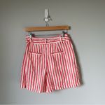 Boden 100% Linen striped Pink and White Women's Shorts Size 6 Photo 1