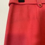 J.Crew  Women’s  Coral Pink 100% Wool Lined Pencil Skirt with Belt Size 8 Photo 3
