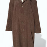 The Territory Ahead Vintage 90s Wool Alpaca Blend Brown Trench Coat Size L Photo 0