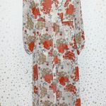 Entro White and Red Floral Maxi Dress romper Photo 0