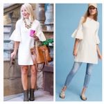 Anthropologie Moth NWT cream Flare sleeve Sweater shift Dress Size Large Photo 1