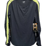 Avia Active Athletic Top Long Sleeve Logo Size M Round Neck Gray NWT Ruching Photo 0