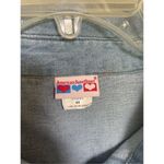 American Sweetheart Denim Embroidery Floral Long Sleeve Blouse Blue Size XX Photo 12