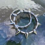 2 pcs Gothic Y2K Rivet Spike Bead Spike Punk Bracelet Style Silver Plated Photo 4