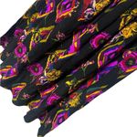 Vintage drop waist skirt in beautiful 100% silk floral design size 6 EUC Black Photo 5