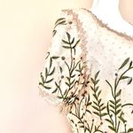 Belle Terre Cream, Blush, Tan, Green Lace Embroidered Floral Dot Tulle Dress. Pink Size XXL Photo 2