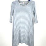 Matilda Jane Blue Gray Her Majesty Striped Dress Womens Large Handkerchief Hem Photo 2