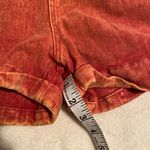 Gilded Intent  Orange Belted Denim Shorts Photo 5