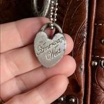 American West Brown Studded Leather Tote Bag Photo 1