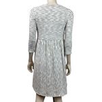 Sew in Love Ivory and Dark Charcoal Gray Striped Dress White Size L Photo 1