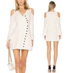 Alexis Bell Sleeve Mini Dress Women’s Size XS White Cold Shoulder Blazer Style Photo 0