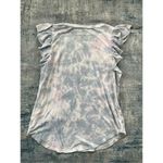 Chaser NWT!  Blue White Pink Tie Dye Sunsets Cocktails Dream Flutter Sleeve Tee M Photo 5