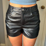 Boutique  Leather Shorts Black Size Small Photo 0