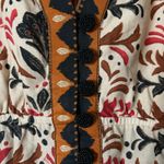 Farm Rio NEW Anthro Long Sleeve Button Front V-Neck Peasant Blouse Size Small Photo 3