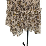 Anthropologie Current Air Dress Mini Sweater Ruffle Crewneck Beige Size Small Photo 6