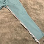 Juicy Couture size 27âLight greenishâlightâturquoiseâcroppedâstretchâjeansâEUC Photo 11