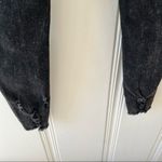 Elite Jeans ⭐️  Black Acid Wash Distressed Destroyed Raw Pull On Skinny Jeans NWT Photo 1