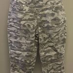 Belle by Kim Gravel Camo Triple Luxe Cropped Pull On Capri Jeans Photo 0