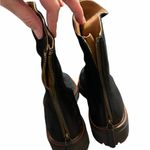 Paul Green $500 NEW NOBU ZIP-UP BOOT BLACK NUBUCK SLOUCHY PLATFORM 8.5 (TC19) Photo 6