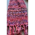 Free People Maroon Wool Soft Alpaca Mohair Chunky Loose Knit Oversized Scarf 89” Photo 7