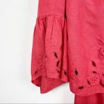 Adrianna Papell Red Linen Blend Dress With Matching Jacket Maxi Dress, Small Photo 7