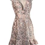 Selfie Leslie Rose Gold sequin Minidress Formal Homecoming Juniors Medium Photo 0
