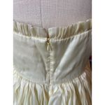 Selkie 100% Silk Pale Yellow Puff Mini Dress Size Large Photo 4