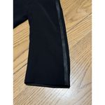 Vince  Black Shift Dress Contrast Arms Sz 4 Wedding Guest‎ Formal Poly  Leather Photo 7