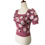 Willow & Wind Puffy Short Sleeve Sweater Pink Size XS Photo 3