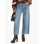 Citizens of Humanity Ayla Raw Hem Crop Jeans 32 Soda Pop Wide Leg Denim Blue Photo 1