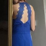 JJ's House [JJ’s House] NWT Royal Blue Halter Lace Detail Dress- US 10 Photo 8