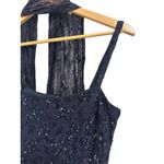 Rimini by Shaw women's y2k vintage navy sequined lace formal prom dress size‎ 4 Blue Photo 2