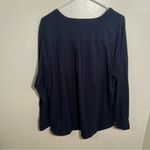 Lands' End Lands’ End Henley Shirt Navy Blue 1X Photo 5