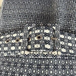 I Le New York Belted‎ Dress Navy & White Size 16 Chain Print Career Work Wear Blue Photo 5