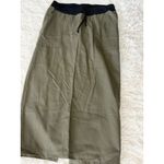 JW San Tan Skirt Women's Olive Green Maxi Below Knee Drawstring Pockets Size M Photo 1