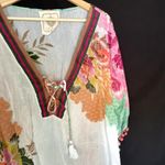 Z&L women's size XL cotton boho swimsuit coverup tassels deep v Photo 1