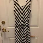 In The Style  Striped Geometric Belted Dress Photo 1
