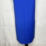 Armani Collezioni  Blue Sleeveless Black Accent Back-Zip Shift Dress Size 4 Photo 8